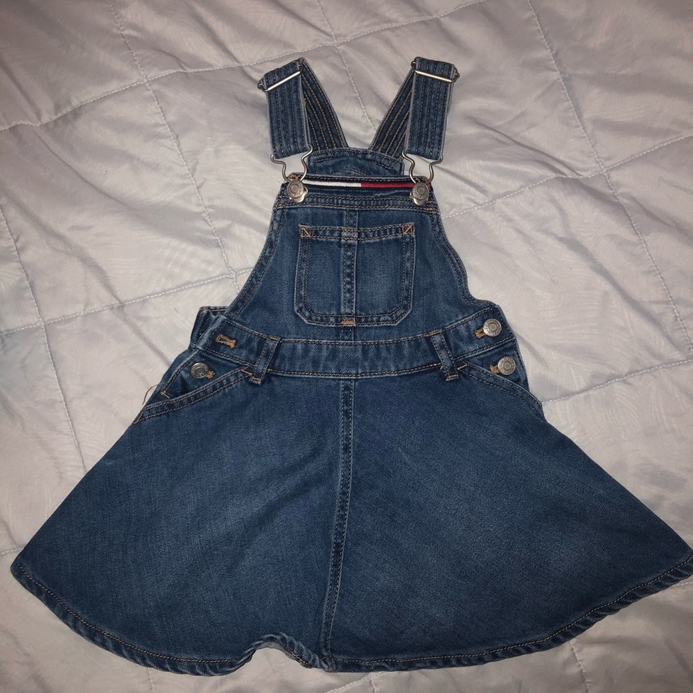 TOMMY HILFIGER OVERALL DENIM DRESS 2T